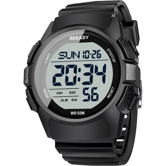 Men Digital Sports Watch,Waterproof Watch with Stopwatch Countdown Timer Alarm - Picture 1 of 7